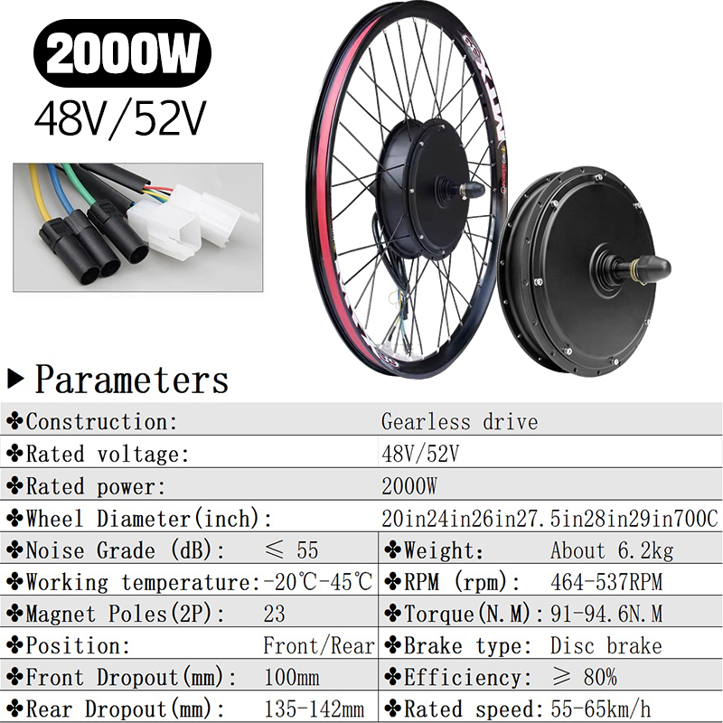 72V 5000W E-Bike Conversion Ki - 72V 5000W Hub Motor Kit ulasan dan harga