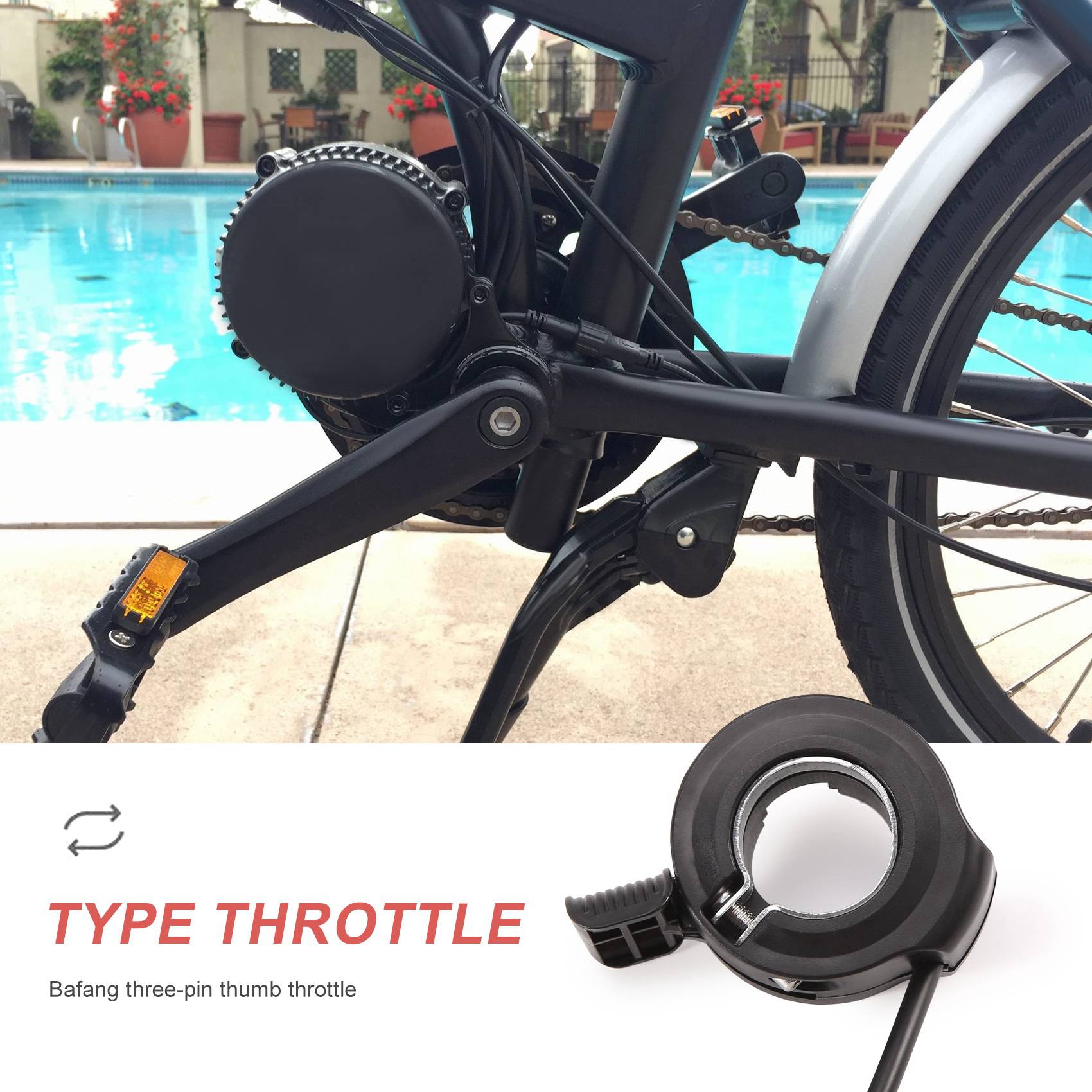 ABME New Thumb Throttle for Mi - Mid Drive Motor Kit 52V 1000W ulasan dan harga