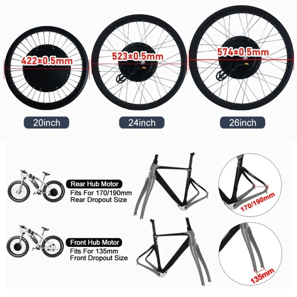 72V 3000W Ebike Snow Bike Conv - Ebike Conversion Kit 72V 3000W ulasan dan harga
